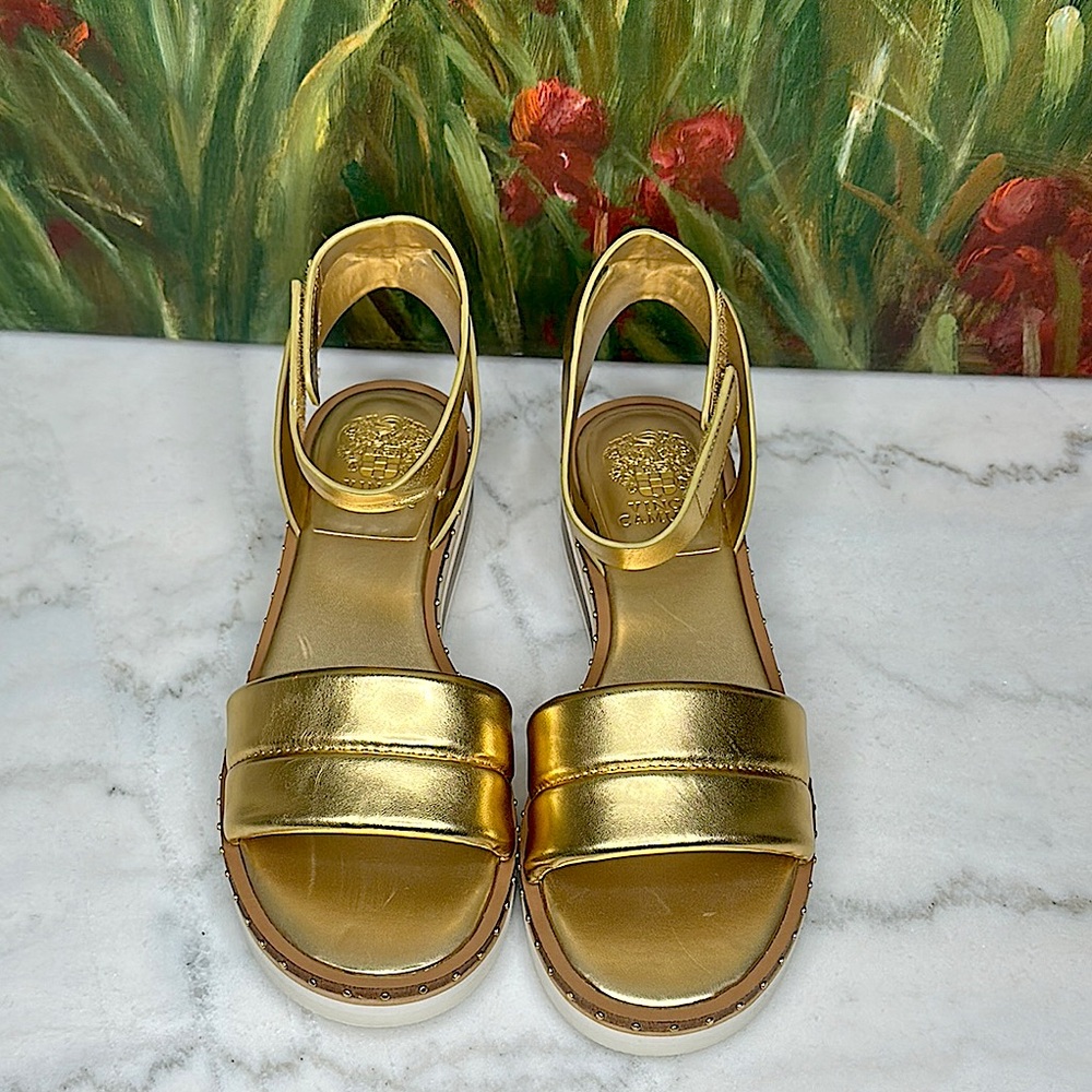 Vince Camuto Gold Strappy Sandals